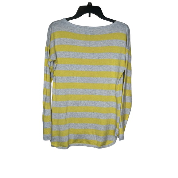 Old Navy Women's Sweater Striped Long Sleeve Lightweight Gray/Yellow‎ Sz. Medium - Picture 11 of 11